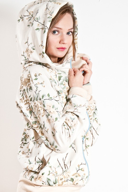 bluza na zamek z kapturem OCE eco streetwear