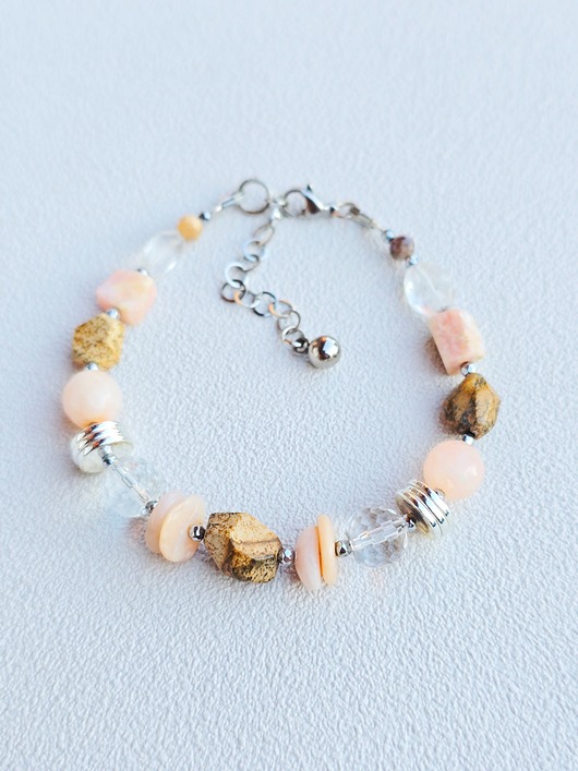 bransoletki z kamieni naturalnych Bransoletka Pastele z Jaspisem