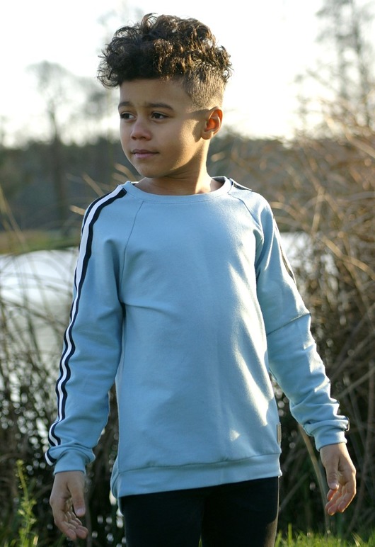 Bluza BASIC retro blue Little Gold King