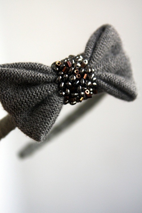Opaska Grey Bow made by agah