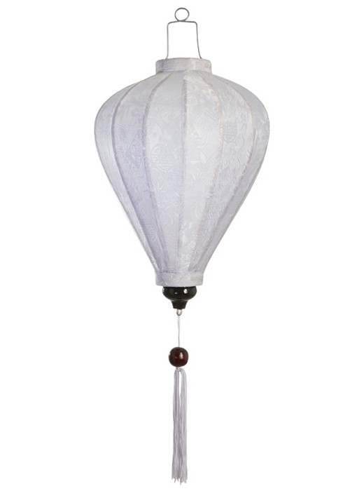 Lampion z jedwabiu, abażur Diamond, perłowy Orientstation