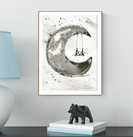 grafika A4 wykonana ręcznie Krystyna Siwek Art