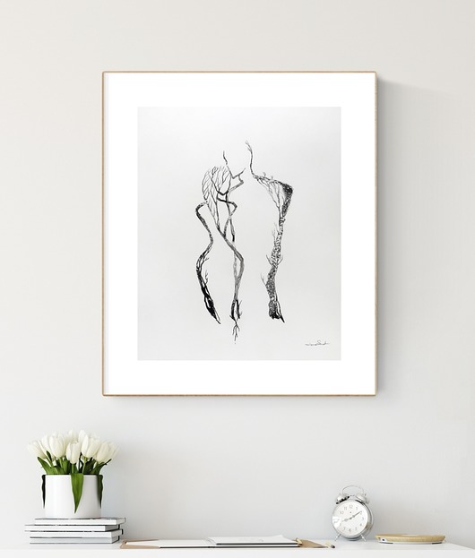 obrazy Grafika 40X50 cm wykonana ręcznie