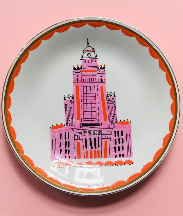 Ozdoby na ścianę Pałac kultury i nauki Talerz stołeczny