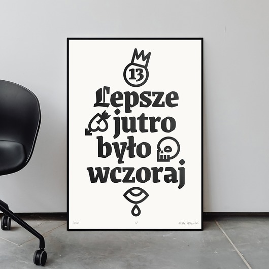 plakaty Plakat Sitodruk JUTRO WCZORAJ