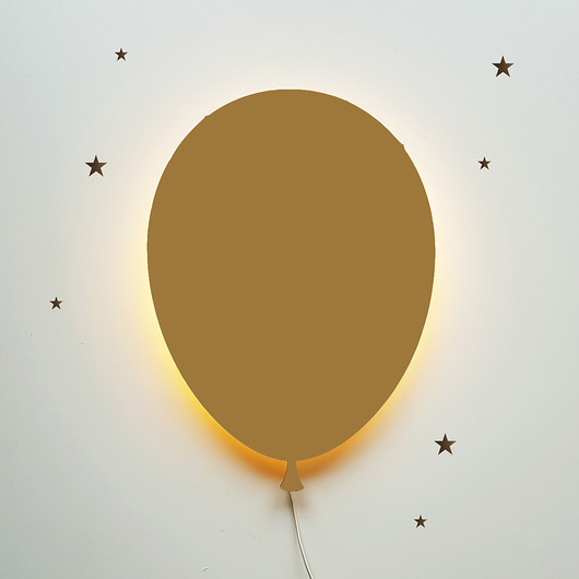 Drewniana lampka nocna Balonik Gold Dream Woods