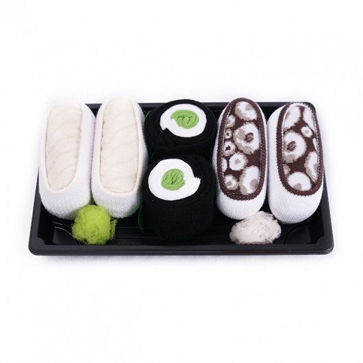 Sushi Socks Box 3 maślana, maki ogórek Skarpetkowelove