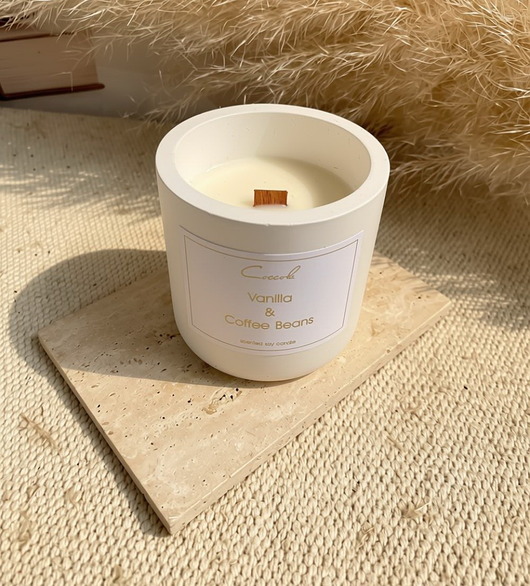 świeczniki i świece Vanilla & Coffee Beans- 135g świeca sojowa (dostępne inne zapachy)