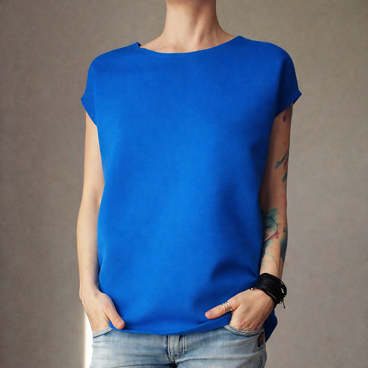 topy damskie Gruby Chabrowy Bezrękawnik