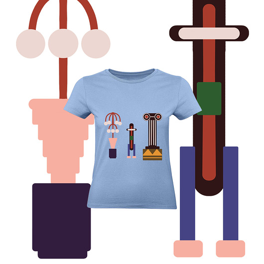 t-shirt damskie Błękitna koszulka damska  COLORS OF MEXICO NO.30