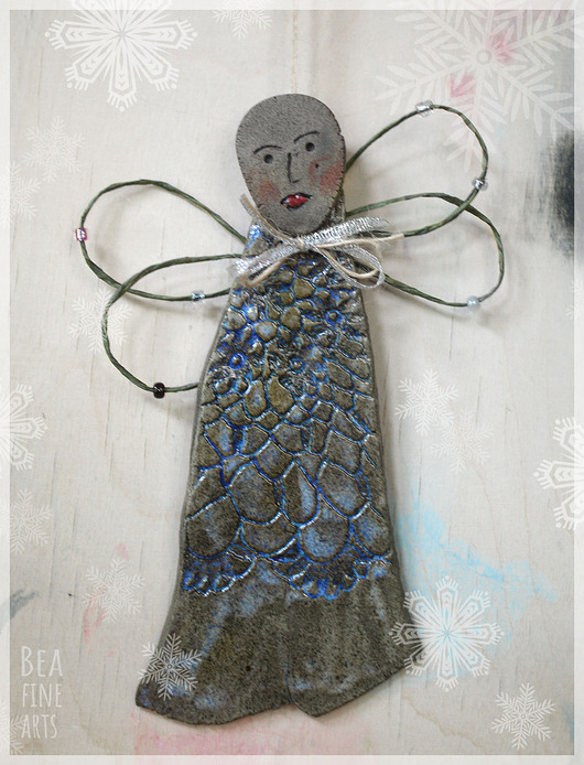 Ślub - inne Anioł ceramiczny na chrzest, komunię, ślub #2