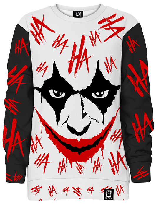bluzy dla dziewczynki Bluza bez kaptura Dziewczynka DR.CROW Hahaha Black