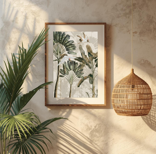 grafiki i ilustracje PLAKAT botaniczny,  tropikalne ilustracja, Zielona grafika