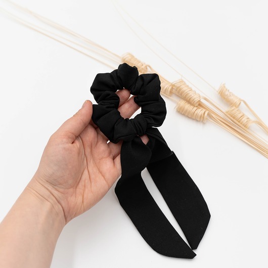 gumki do włosów Scrunchie/frotka Black