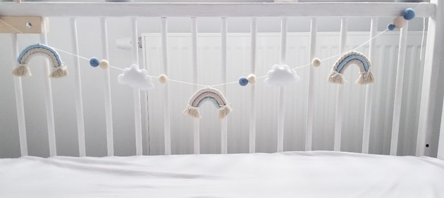 Girlanda Błękit Tęczowa Marmys Felt Studio