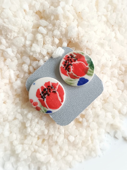 kolczyki ceramiczne Kolczyki ceramiczne Bolesławiec