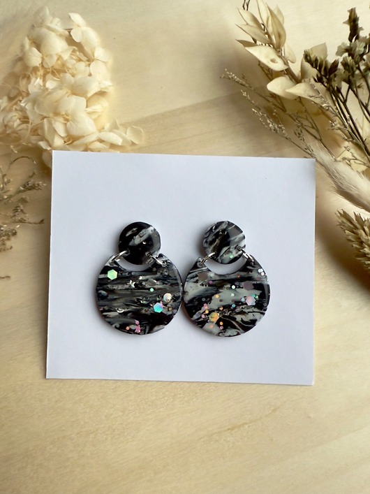 kolczyki z masy plastycznej Kolczyki Disco Night