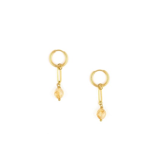 kolczyki - inne Kolczyki z Oliwką Cytrynu Pozłacana stal szlachetna