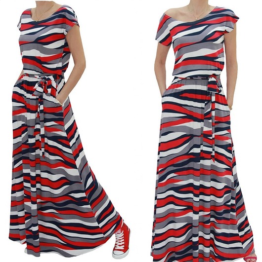 sukienki maxi damskie 34-44 MAXI Sukienka pasy