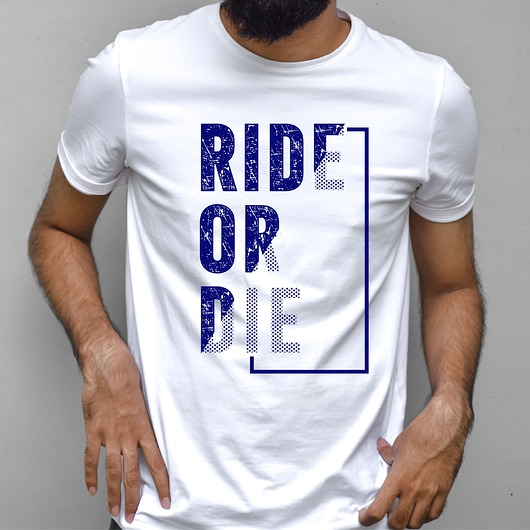 t-shirty męskie Koszulka  z nadrukiem Ride or die