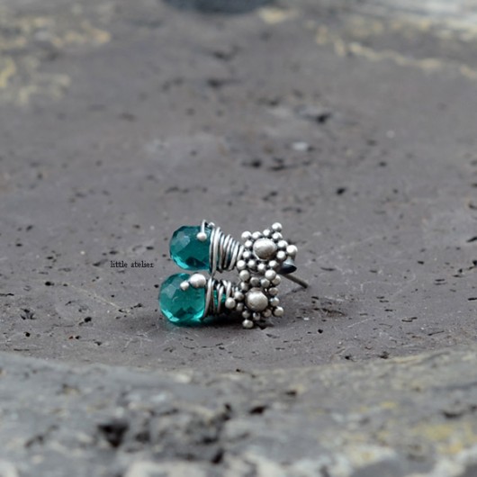Kolczyki little flowers... paraiba little atelier