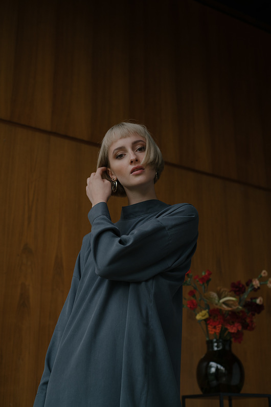 Sukienka MIST Mock Neck DOT