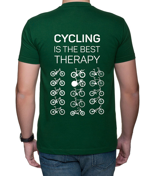 t-shirty męskie Koszulka T-SHIRT. Cycling is the best therapy