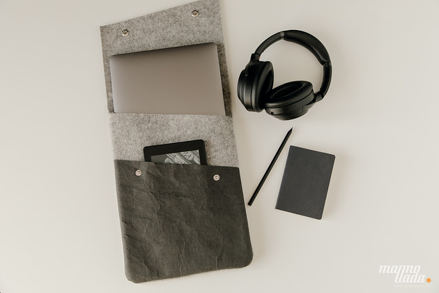 etui na laptopa Marmollada - etui filcowe NA MACBOOK szary + C