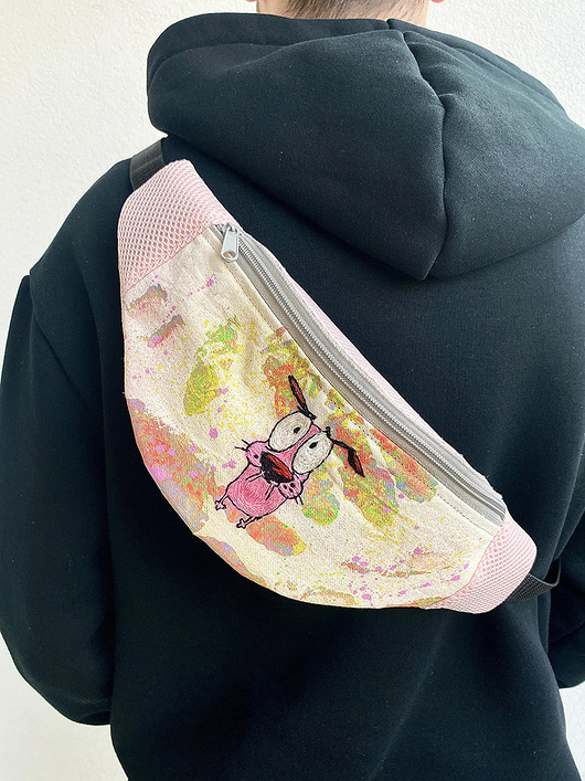 saszetka nerka Ręcznie malowana i haftowana nerka Chojrak