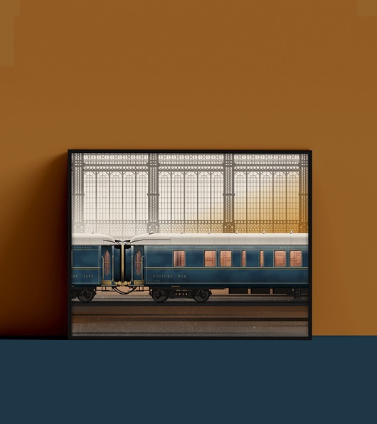 plakaty Plakat Orient Express, pociąg na stacji