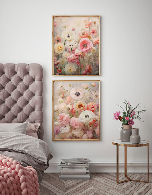plakaty Zestaw plakatów - Pastelowe kwiaty (set160)