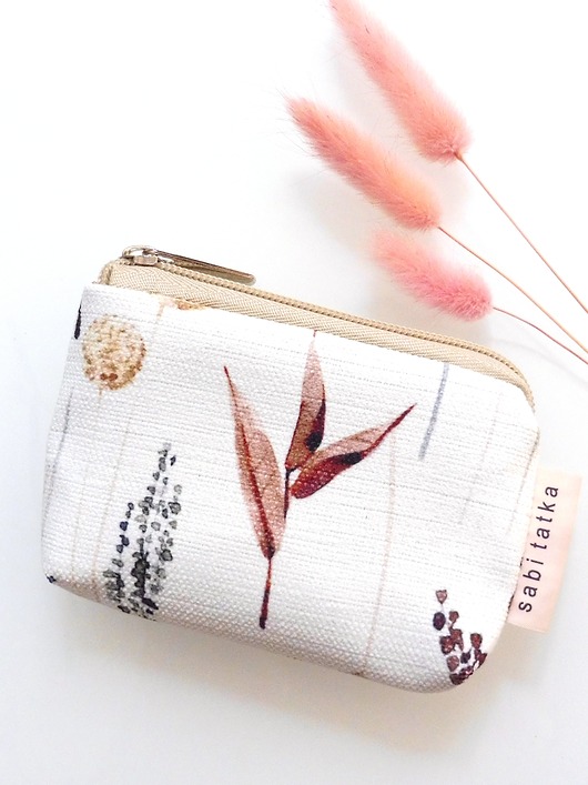 portfele damskie Mały portfelik card holder z plecionki Łączka