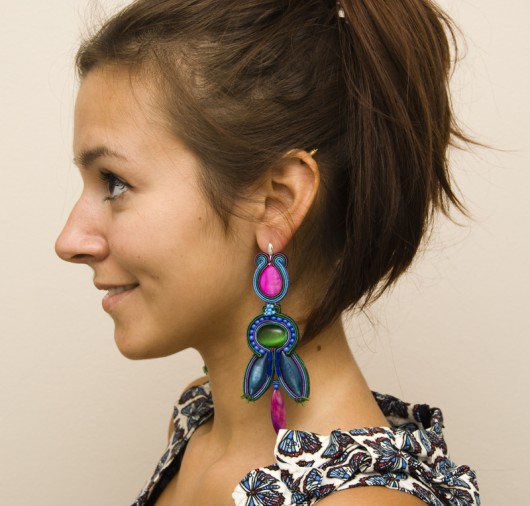Soutache: kolczyki tropikalne freaky  maanuela