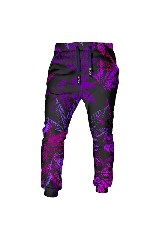spodnie męskie DR.CROW Spodnie Fullprint Cannabis Skull Pink