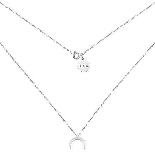 srebrne naszyjniki Srebrny naszyjnik z księżycem