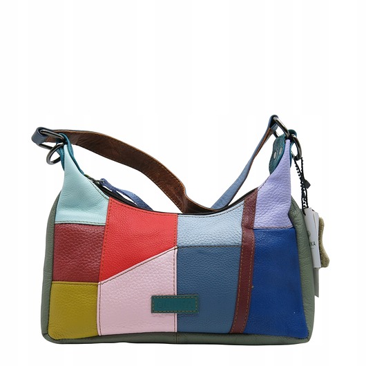 torby na ramię Torebka damska na ramię kolorowa skórzana wygodna zero waste OLIVKA