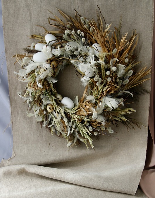 wianki Wianek dekoracyjny na drzwi lub ścianę, wiosenny