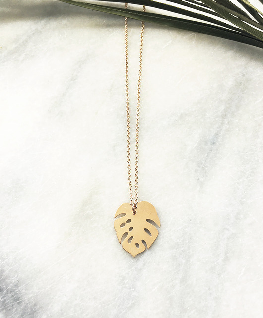Rose Gold Monstera leaf / liść monstera BOSKE