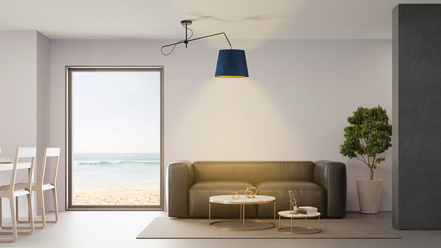 Lampa OVIEDO VELUR nowoczesny abażur LYSNE