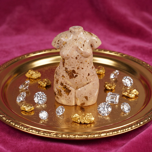 figurki i rzeźby Rzeźba Nowa Wenus, naga - złote piegi