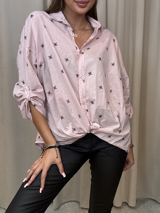 koszule damskie  Koszula bawełniana Rosa Cipria