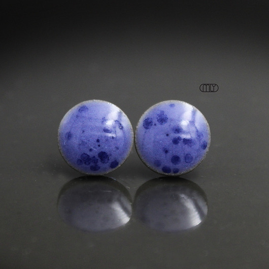 kolczyki ceramiczne Astra 9mm/stal chirurgiczna/