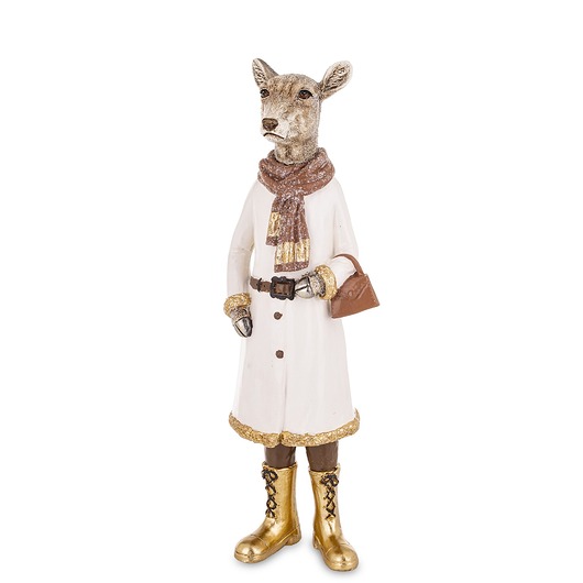 dekoracje świąteczne Figurka bożonarodzewniowa Pani Sarna 31,5x10,5x7,5 cm