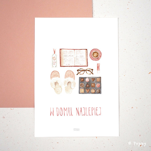 grafiki i ilustracje ilustracja "w domu najlepiej"