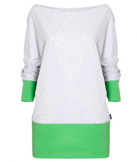 Bluzka oversize BAT grey & green odCZAPY