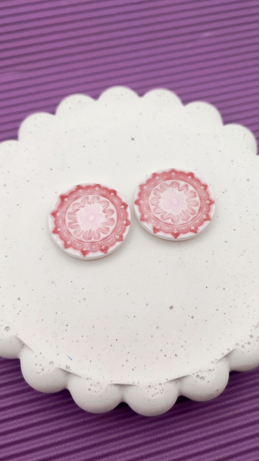 kolczyki z masy plastycznej Kolczyki CERAMIC big