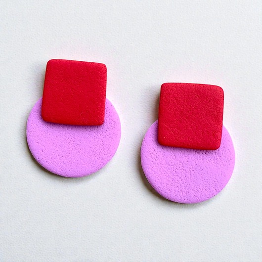 kolczyki z masy plastycznej Kolczyki Funky