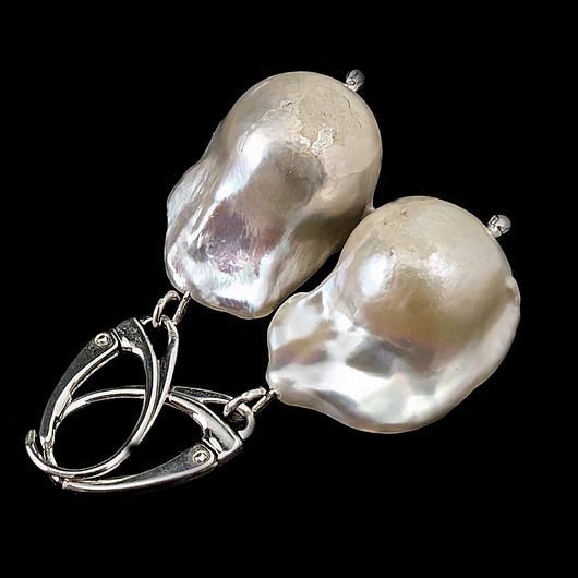 kolczyki srebrne Kolczyki srebrne barocco- barokowe perły