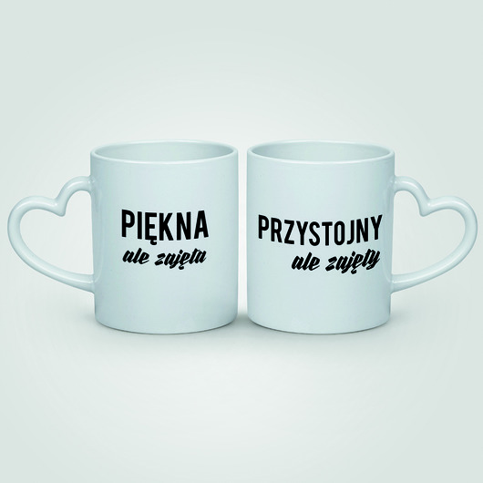 Kubki dla pary PIĘKNA ALE ZAJĘTA Neogift