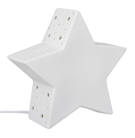 Lampa stojąca, ceramiczna Star, biała 26x27 cm Home Design